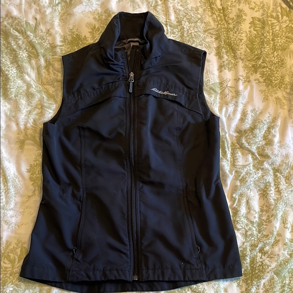 Eddie Bauer Black Zip-Up Vest